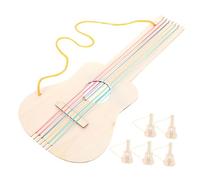 HEALSOPTHY 5 Piezas Guitarra de Madera sin Pintar para Instrumento Musical DIY para Pintar y Decorar Juguete para Jardín de Infancia Bordes Suaves y Resistente