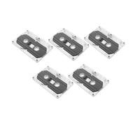 HEALSOPTHY 5 Piezas Unidades Cintas Cassette Vírgenes Grabables Doble Cara con Funda Transparente para Enseñanza Grabaciones DIY Vintage Portátil