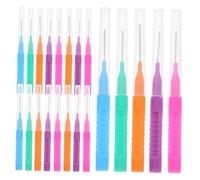 HEALSOPTHY 50 Cepillos Interdentales Mango Recto, Cerdas Suaves y Colores Variados, Juego De Limpieza Interdental Para Aparatos Ortopédicos y Espacios