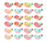 HEALSOPTHY 50 Piezas Accesorios DIY de Resina Pájaro Charms Decorar Diademas Fundas de Teléfono Manualidades