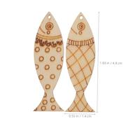 HEALSOPTHY 50 Piezas Peces de Madera sin Terminar para Manualidades Adornos Colgantes con Forma de Pez para Decoración Náutica para Proyectos Infantiles y Decoración de Fiestas