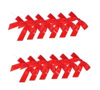 HEALSOPTHY 50piezas Mini Lazos Rojos Pequeños Dije Artesanal De Lazo De Cinta Adornos De Mini para Regalos De Fiesta y Manualidades