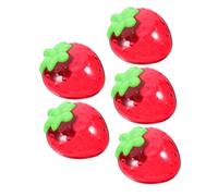 HEALSOPTHY 5piezas Cajas De Dulces De Fresa Miniaturas Tapa Transparente Para Bodas Fiestas y Showers Para Joyería Manualidades y Decoraciones