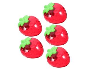 HEALSOPTHY 5piezas Cajas De Dulces De Fresa Miniaturas Tapa Transparente Para Bodas Fiestas y Showers Para Joyería Manualidades y Decoraciones