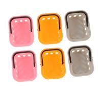 HEALSOPTHY 6 Piezas Miniaturas Cestas de Compras para Casa de Muñecas Mini Cestas de Supermercado para Cocina Simulada Almacenaje Pequeño Seguro para Accesorios de Casa de Muñecas