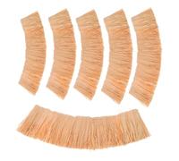 HEALSOPTHY 6 Piezas Techo de Paja Artificial Material Natural Seguro para Techos Miniatura Decoración de Jardín de Hadas y Proyectos DIY de Paisajes Miniatura