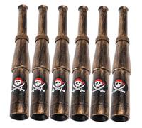 HEALSOPTHY 6 Piezas Telescopios Pirata Monocular Retráctiles Juguete Decorativo Portátil para Fiesta y al Aire