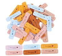 HEALSOPTHY 60piezas Pegatinas De Cuero Personalizadas Unidades Relieve Para Manualidades y Ropa