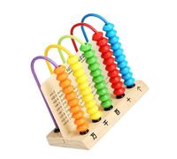 HEALSOPTHY Ábaco de Madera para Juguete Educativo con Cuentas Coloridas Herramienta Matemática para Aprendizaje Infantil Suma y Resta Desarrollo Cognitivo Interactivo para Niñas