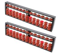 HEALSOPTHY Ábaco Educativo Infantil de 13 Columnas y 5 Cuentas Plástico Resistente Color Marrón 2 Piezas para Estudiantes Herramienta Matemática para Cálculo y Aprendizaje Temprano