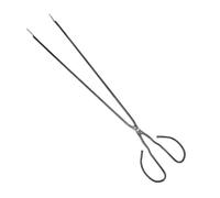 HEALSOPTHY Abrazadera larga para barbacoa de metal, pinzas para carbón y leña con resistencia al calor, utensilio para campfire y outdoor barbecue, 60 cm, 1 unidad
