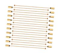 HEALSOPTHY Alfileres Largos de 90 Mm para Joyería y Solapa, Pasador con Tope de Acero Inoxidable, Paquete de 20 Unidades, Broches Resistentes para Manualidades y Sombreros