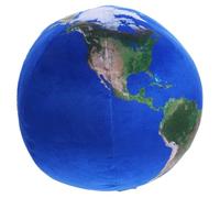 HEALSOPTHY Almohada de Peluche Esférica de 17 Cm, Cojín de Globo Tierra Simulación, Color Azul Claro, Cojín Decorativo Suave y Acogedor para Sofá y Hogar, Almohada de Globo Versátil Adultos