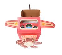 HEALSOPTHY Avión de Juguete Portátil, Disfraz Avión de Papel DIY Rojo, Juguete Interactivo Creativo para Juegos al Aire Libre y Desarrollo Infantil