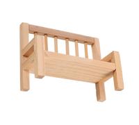 HEALSOPTHY Banco de Madera Miniatura para Casa de Muñecas Muebles Decorativos para Ambientes y Representaciones Accesorio Fotográfico Resistente y Realista Medidas 8X3,5X6,2 Cm