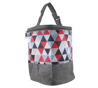 HEALSOPTHY Bolsa Portátil para Botella De Leche Aislante Asa, Tela Oxford Durable, Conservación Térmica para Viajes y Uso Exterior, Bolso para Transportar Biberones, Diseño Patrón Blanco Triángulos