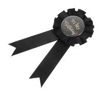 HEALSOPTHY Broche de Cumpleaños Negro Cinta Es Cumpleaños de Hojalata y Tela, Pin para Fiesta Infantil y Adulto, Accesorio Decorativo Versátil para Celebraciones