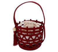 HEALSOPTHY Caja de Obsequio para Boda Doble Felicidad, Estilo Chino, Color Rojo, Material Fieltro Grueso, Asa y Bolsa Interior, Caja Delicada para Dulces y Suministros de Fiesta