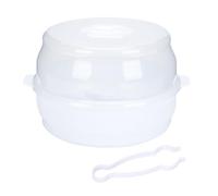 HEALSOPTHY Caja Esterilizadora para Biberones de Microondas Blanca Capacidad Grande y Portátil Almacenamiento y Secado para Biberones Chupetes y Utensilios de Uso Doméstico Aire