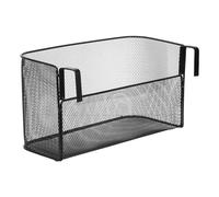 HEALSOPTHY Cesta Colgante de Hierro para Mesita de Noche, Organizador de Almacenamiento para Dormitorio, Cesta de Cama Mediana Negra, Ahorro de Espacio y Orden para Libros y Objetos