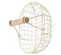 HEALSOPTHY Cesta de Almacenamiento Creativa de Hierro Estilo Retro Beige, Organizador Decorativo para Frutas, Pan y Escritorio, Contenedor Multifuncional para Cocina y Hogar