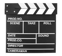 HEALSOPTHY Claqueta de Madera Negra para Cine Tamaño 30X27 CM Mesa de Dirección y para Cine Pizarra de Escena Educativa para Jóvenes Cineastas y Equipo de Grabación de Vídeo