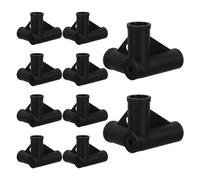 HEALSOPTHY Conectores en T para Parque Infantil de Plástico PP Negro, 19,2 Mm de Diámetro Interior, Accesorios de 3 Vías para Corral de Bebés, 10 Unidades para Montaje Seguro y