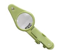 HEALSOPTHY Cortauñas Para Bebés Luz y Lupa, Tamaño Pequeño, Acero Metálico Resistente, Herramienta Segura Para Cuidado De Uñas De Recién Nacido, Uso Infantil y Familiar, Color Verde