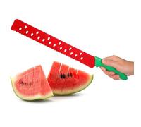 HEALSOPTHY Cuchillo Diseño Dentado para Cortar Sandía de Acero Inoxidable con Funda Roja para Pan y Repostería, Adecuado para Cocina y Horneado