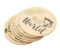 HEALSOPTHY Decoracion Colegio y Accesorios Fotográficos Redondas de Madera Tarjetas Mensuales para Baby Growth Recording para Recién Nacidos