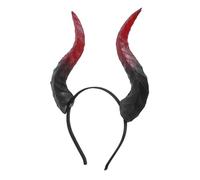 HEALSOPTHY Diadema con Cuernos de Toro Desmontables para Cosplay de Halloween Banda Elástica Ligera y Flexible para Mujer Accesorio para Fiestas Temáticas y Celebraciones Festivas