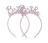 HEALSOPTHY Diadema Decorativa para Novia 2 Piezas Texto Bride, Accesorio Cabello de Boda, Ligera y Cómoda para Despedida de Soltera y Peinados Nupciales