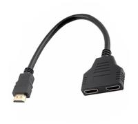 HEALSOPTHY Divisor de Vídeo con Entrada y Salidas para Monitor Dual Adaptador Splitter para Transmisión y Alta Resolución Compatible con Hdtv y Proyectores