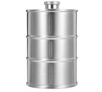 HEALSOPTHY Frasco de Camping Diseño Cilíndrico de Acero Inoxidable 750ml en Forma de Barril de Gasolina, Fácil de Limpiar y Versátil para Viajes al Aire Libre