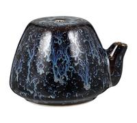 HEALSOPTHY Gotero de Cerámica Azul para Caligrafía Modelo 6, Recipiente Pequeño para Agua de Pintura, Accesorio de Oficina y Suministros de Arte para Moler Tinta en Estudio de Dibujo