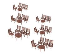 HEALSOPTHY Juego de Comedor en Miniatura para Casas de Muñecas 6 Piezas, Muebles de Sala y Cocina a Escala 1/30, 1/50 y 1/75, Accesorios Decorativos Realistas para Coleccionistas y Proyectos