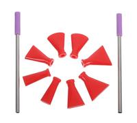 HEALSOPTHY Juego de Herramientas para Verter Pintura Acrílica Kit de Boquillas de Acero Inoxidable Accesorio Rojo para Vertido Fluido Estilo Bloom y Holandés Suministros para Pintura