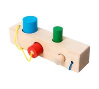 HEALSOPTHY Juguete de Madera Apilable para Bloques de Cilindros para Coordinación Mano- Desarrollo Cognitivo y Habilidades Motoras Educativo Sensorial para Bebés