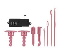 HEALSOPTHY Kit de 9 Piezas de Accesorios para Máquina de Tejer a Crochet con Manivela, Ganchos y Tensor de Plástico para Tejer Gorros, Bufandas y Calcetines en Relajación Personal