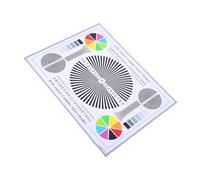HEALSOPTHY Lens Test Chart para Cámara De Seguridad Herramienta De Enfoque y Calibración con Rueda De Color Accesorios para Montaje De Lentes Tarjeta De Prueba Adhesiva para Uso Interior y Ex