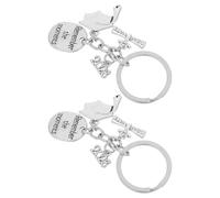 HEALSOPTHY Llavero de Graduación de Aleación de Zinc 2 Piezas, Obsequio Temporada de Graduación Diseño de Birrete 2026, Recuerdo Práctico para Fiesta y Maestros, Accesorio Metálico