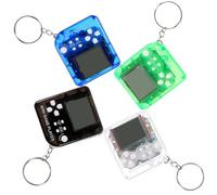 HEALSOPTHY Llaveros Creativos de Máquinas de Juegos Pequeñas 4 Piezas Colgantes de Consola Portátil Miniatura Transparentes para Regalos y Decoración de Fiestas