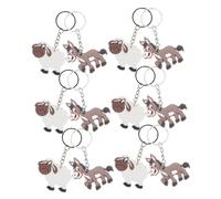 HEALSOPTHY Llaveros Divertidos de Animales de Granja 12 Piezas, Llavero de Oveja y Burro de Material Seguro, Adecuado para Regalos de Fiesta Infantil, Decoraciones Temáticas y Actividades