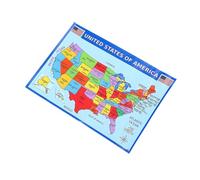 HEALSOPTHY Mapa Político de Estados Unidos para Aula y Decoración en Casa, Póster Artístico y Resistente Etiquetas Detalladas, Adecuado para Estudiantes y Entornos Educativos 19.68x13.77 In