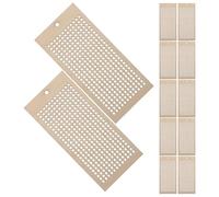 HEALSOPTHY Marcos Rectangulares de Madera para Punto de Cruz Diy, 12 Unidades de 6x13 Cm, Accesorios para Manualidades y Marcapáginas, sin Terminar, para Bordado y Decoración