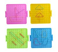 HEALSOPTHY Material Didáctico para Tableros De Clavos Placa De Uñas De Juguete Educativo para Matemáticas Primarias Herramienta De Demostración De Geometría para Actividades De Clavado Clase