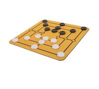 HEALSOPTHY Mesa Nine Mens Morris Compacto y Portátil Tablero Multifuncional Alfombrilla de Ratón Clásico para Reuniones Familiares y Desarrollo de Habilidades Estratégicas