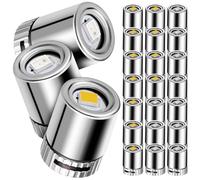 HEALSOPTHY Mini Luces LED a Pilas para Manualidades Juego de 24 Unidades 12 Luz Cálida 12 Luz Multicolor Tamaño Miniatura para Dioramas y Casas de Muñecas Luces Pequeñas Portátiles