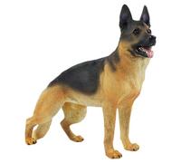 HEALSOPTHY Modelo Realista de Perro Pastor Alemán Tamaño Mediano, Figura Decorativa de Escritorio en Plástico Sólido, Adorno Coleccionable Decoración del Hogar, Estatua de Perro Simulada