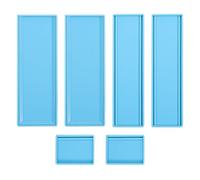 HEALSOPTHY Molde de Silicona Azul para Caja de Dominó Molde DIY para Fundición de Resina Epoxi de Dominó Reutilizable para Manualidades y Bricolaje